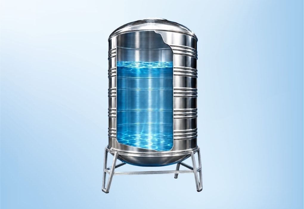 Stainless Steel Water Tank cross sectional view