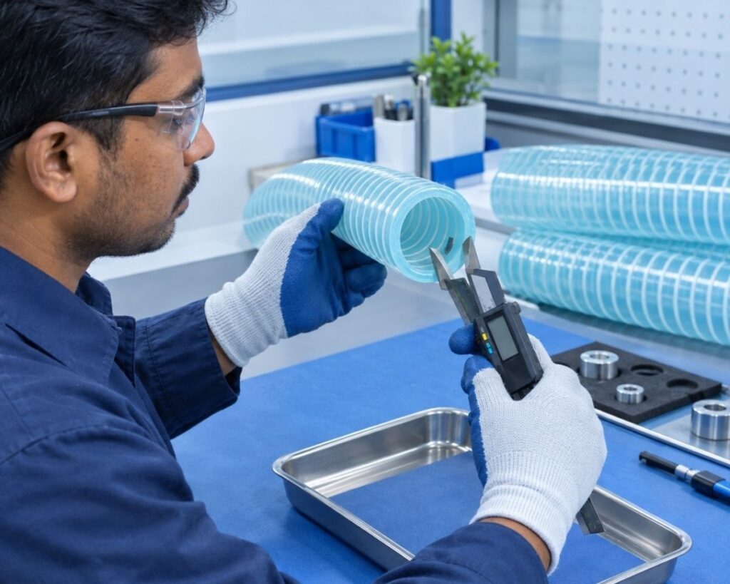 Quality control of Suction hose in manufacturing company