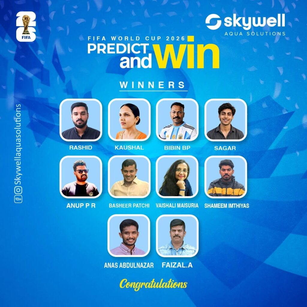 Winners of the Skywell Aqua Solutions 2026 football Predict and Win Contest